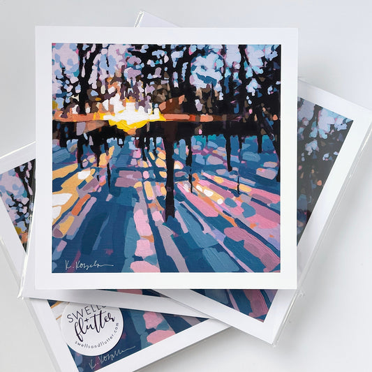 “Snowy Sunset” – Art Print