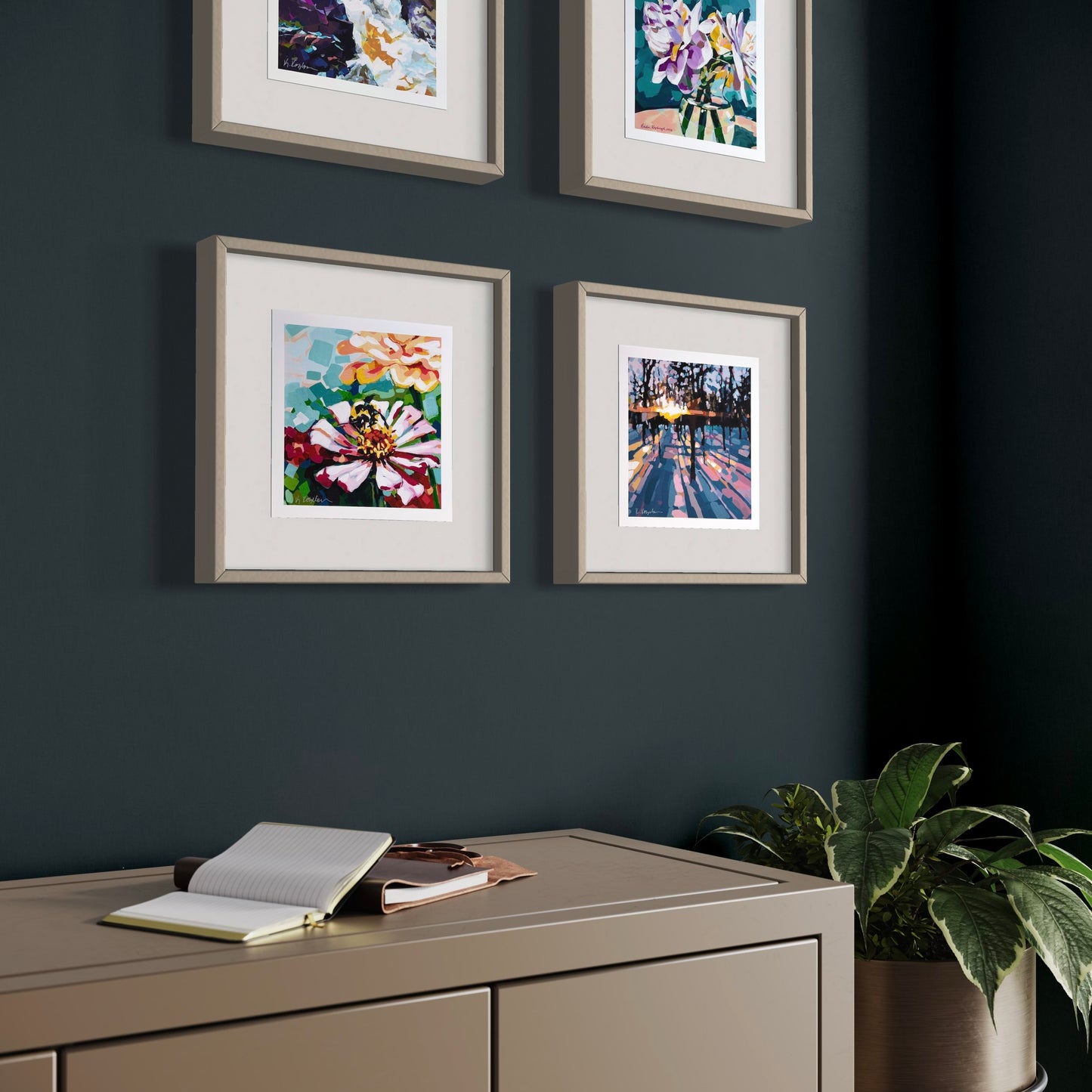 “Zinnia Bee” – Art Print