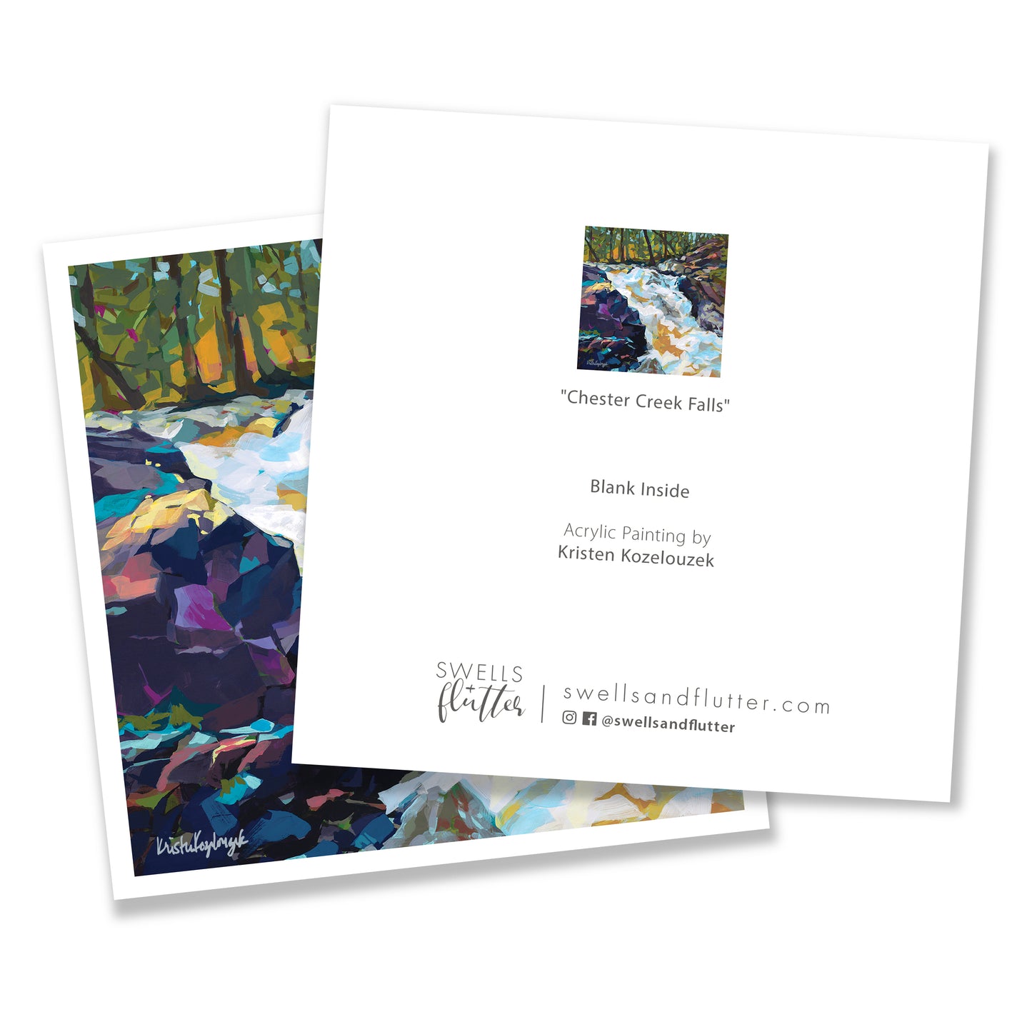 ‘Chester Creek Falls” – Notecard