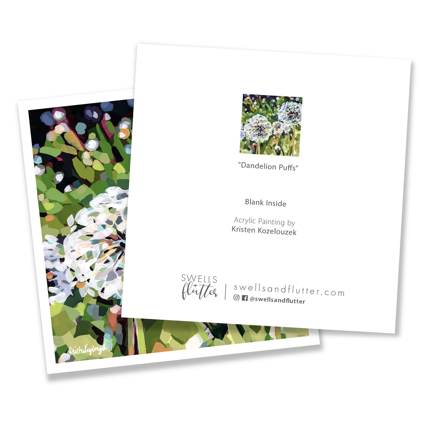 “Dandelion Puffs” – Notecard
