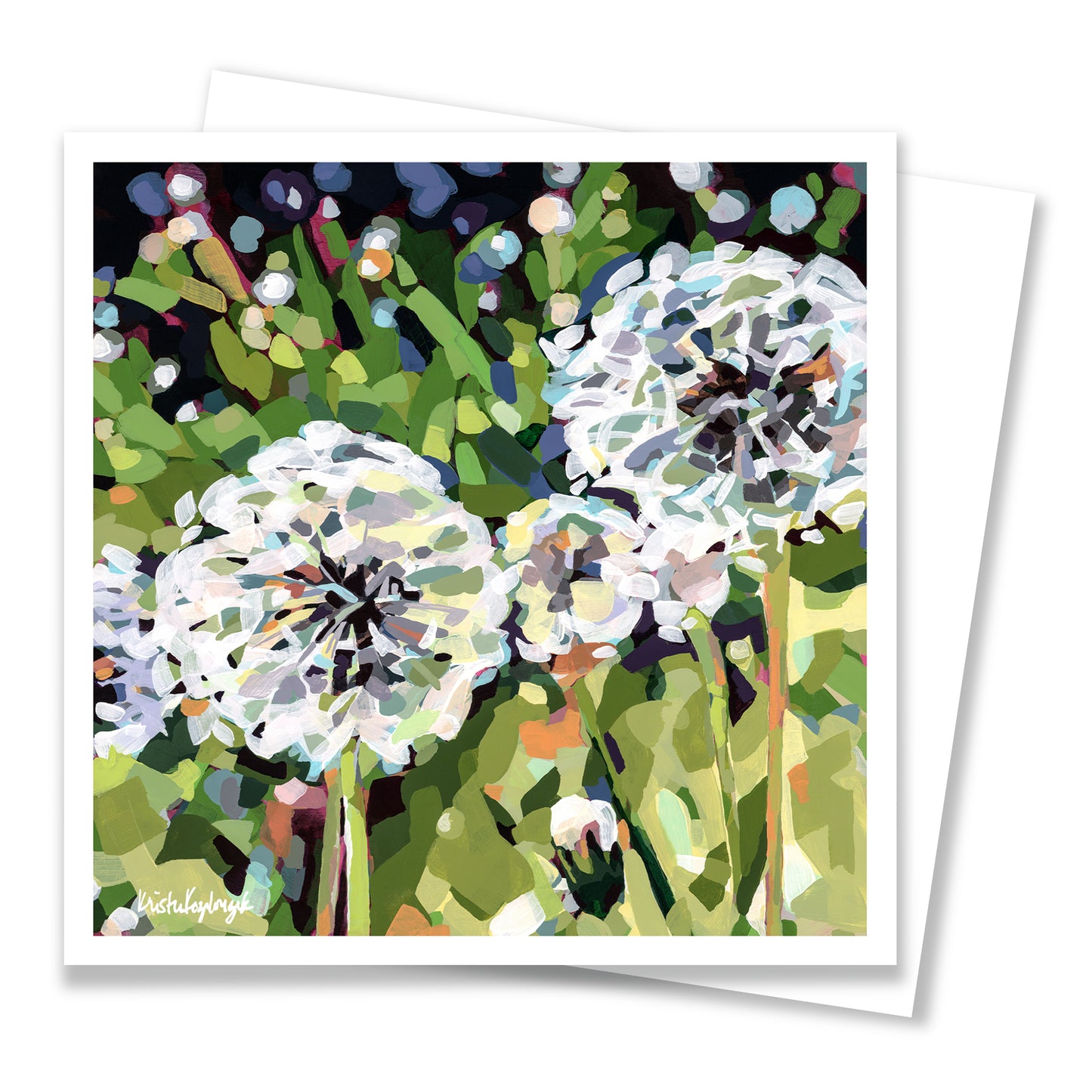 “Dandelion Puffs” – Notecard