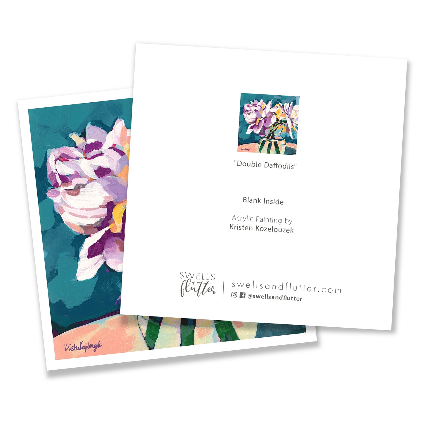 “Double Daffodils” – Notecard