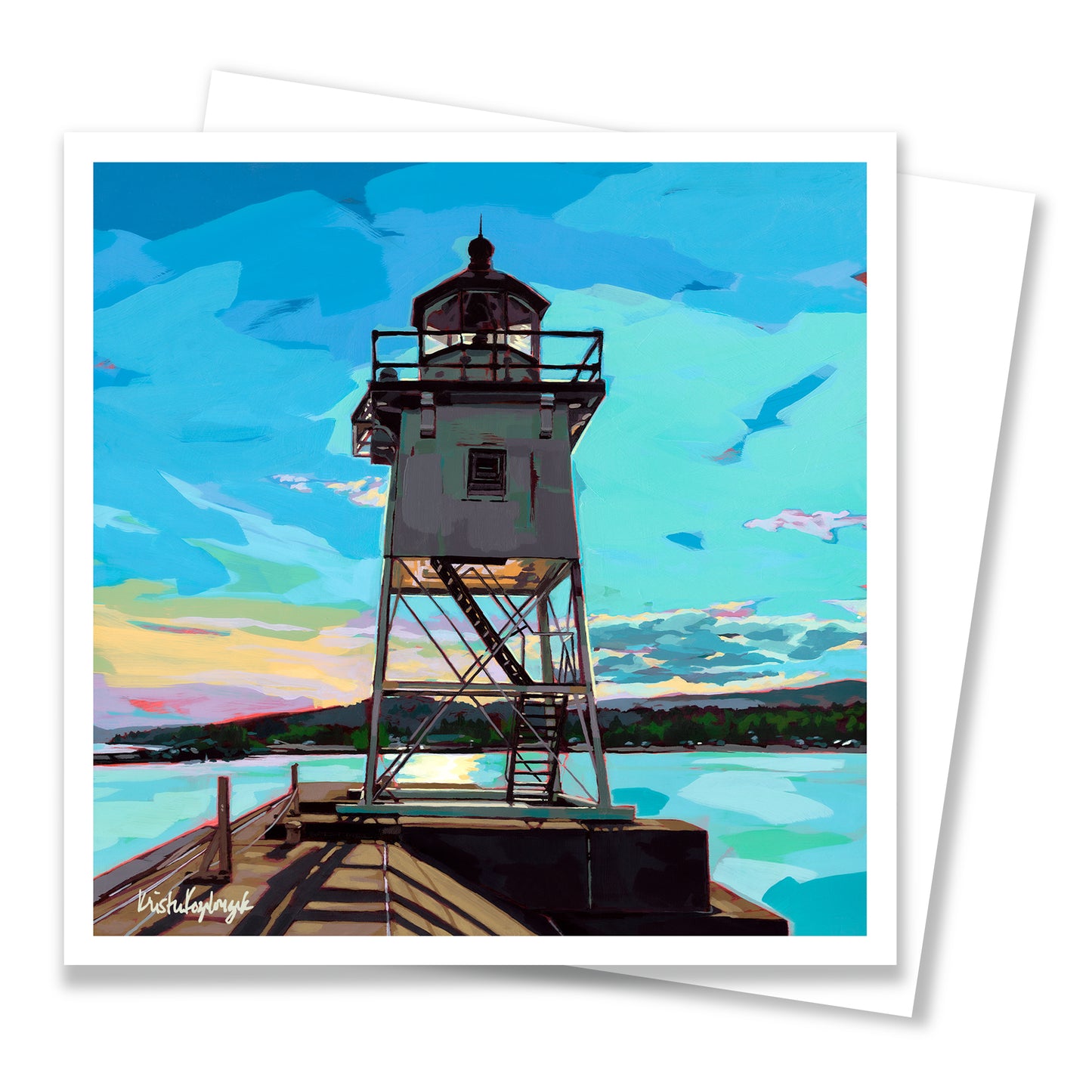 “Grand Marais Lighthouse” – Notecard