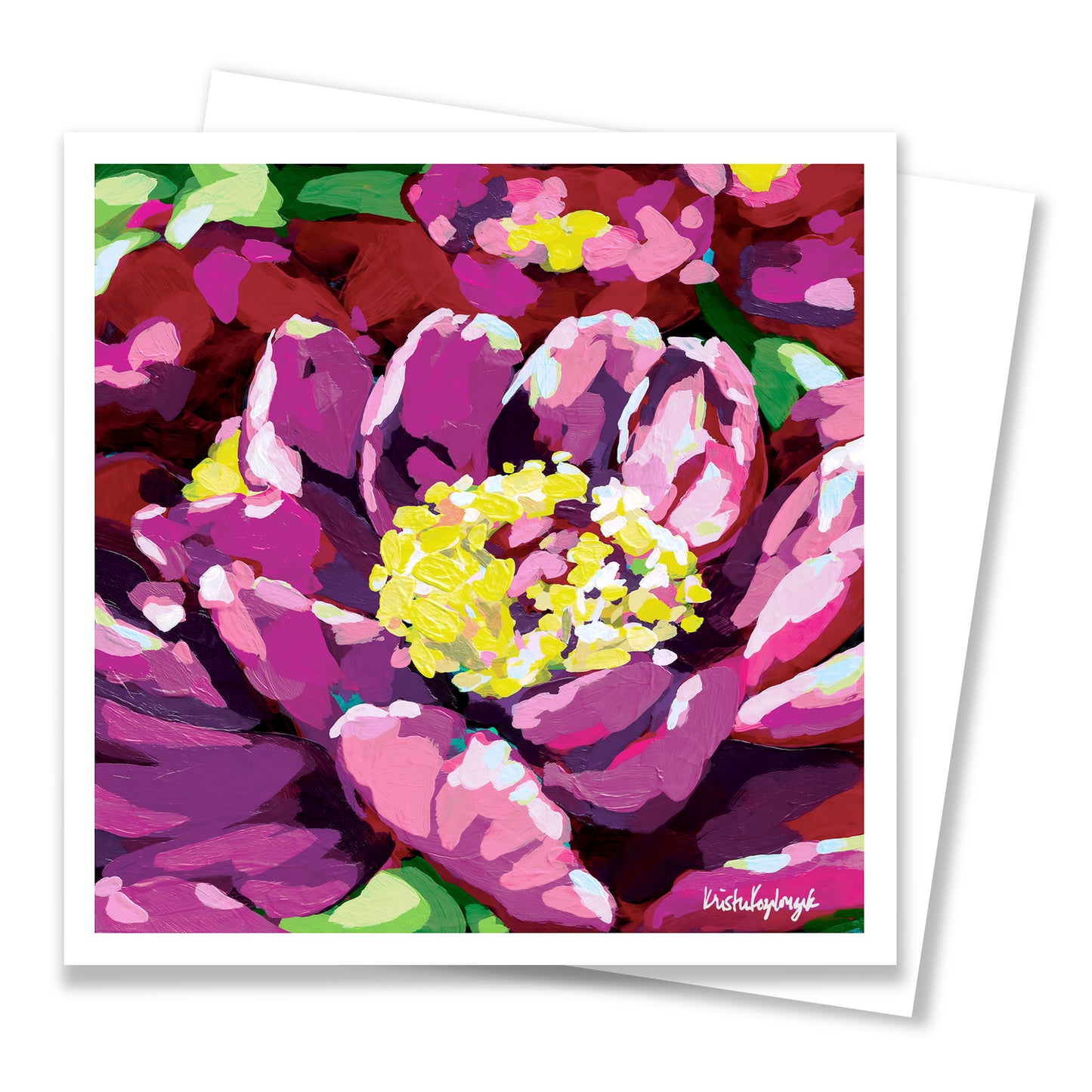 “Pink Peony” – Notecard