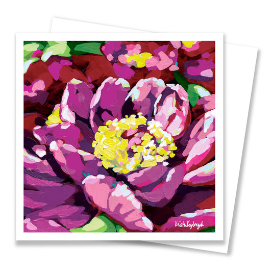 “Pink Peony” – Notecard