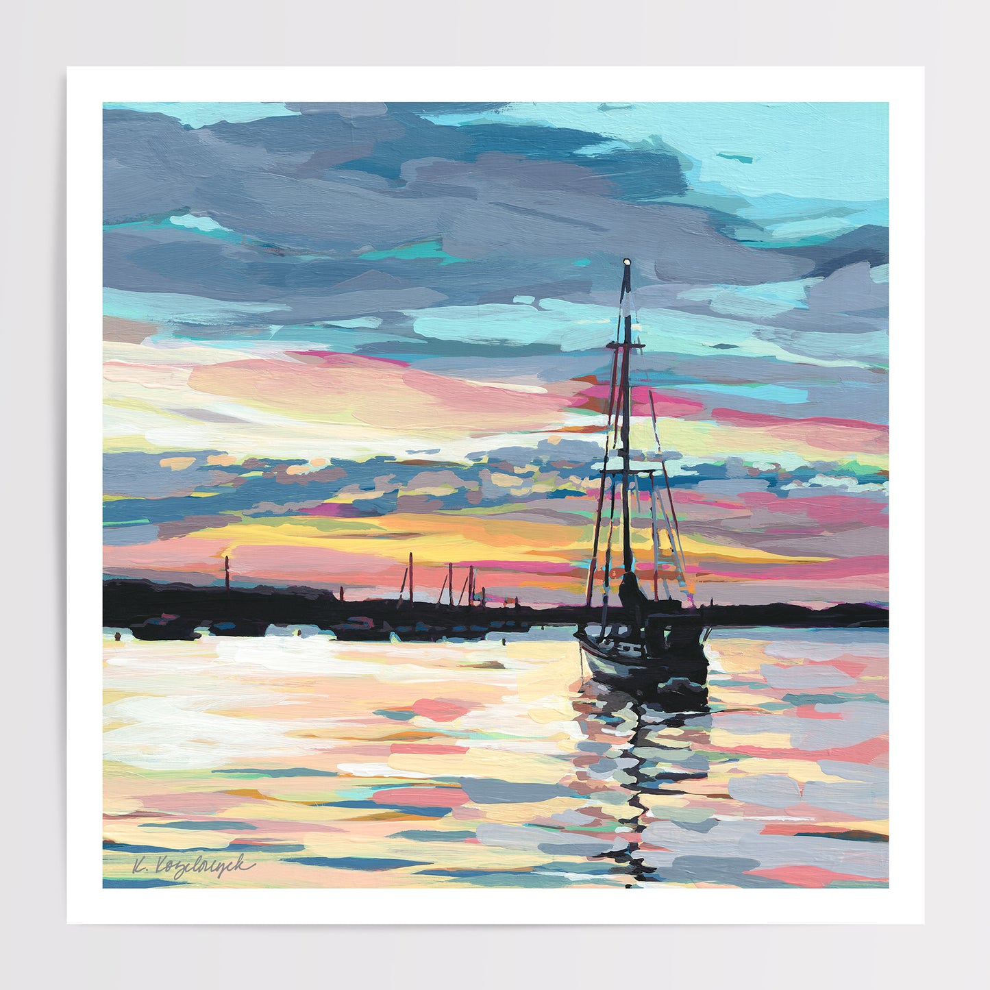 "Sunset at Anchor” – Art Print