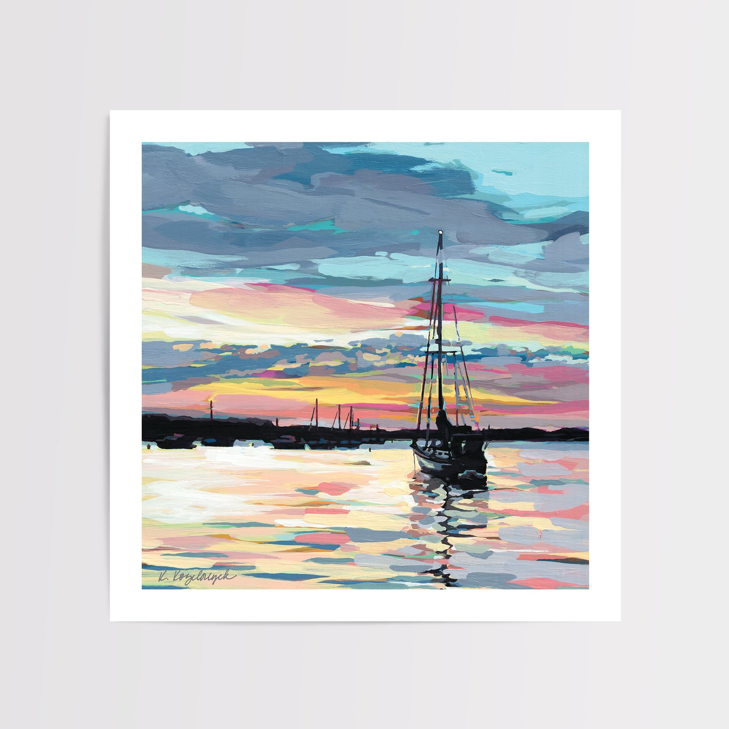 "Sunset at Anchor” – Art Print