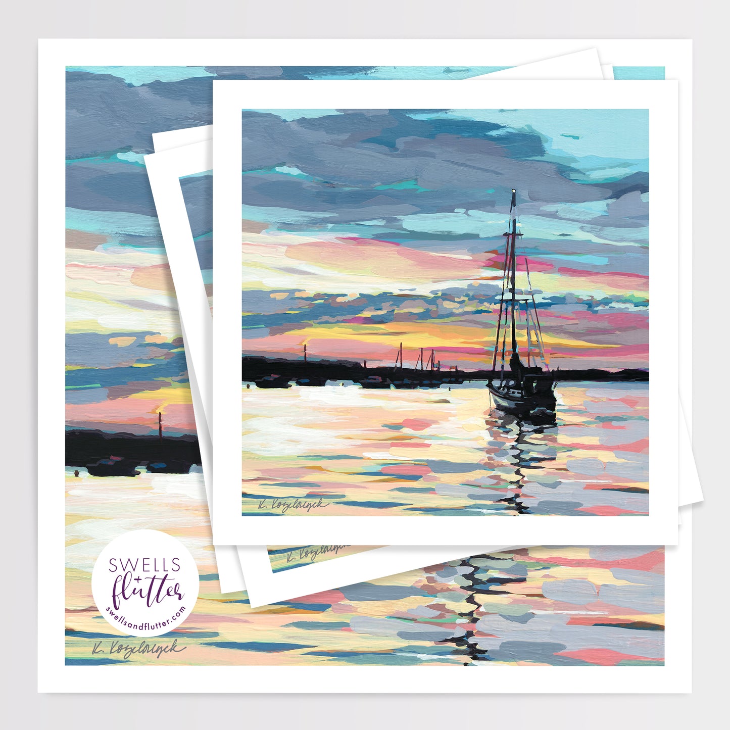 "Sunset at Anchor” – Art Print