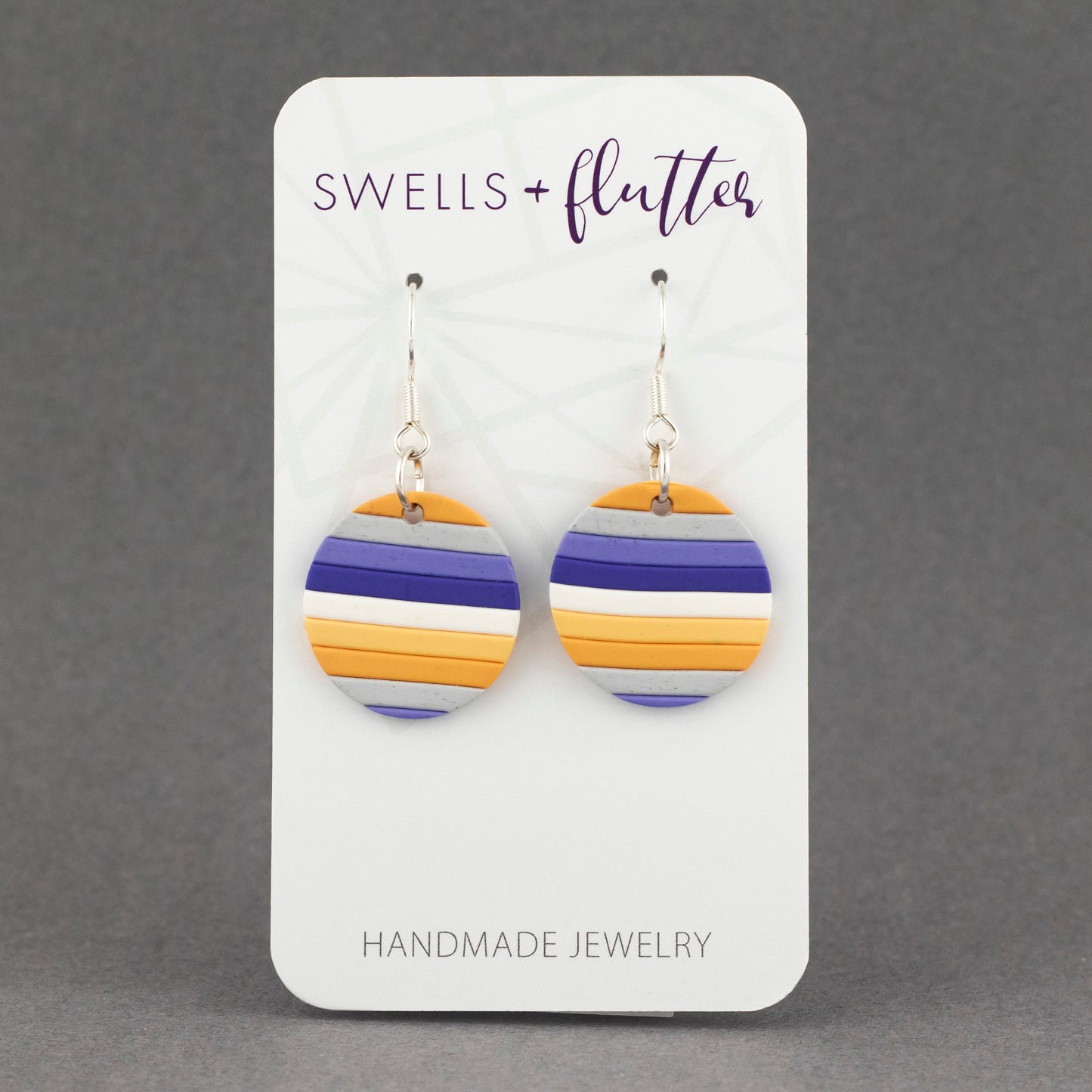 Sunset Stripe Drop Earrings