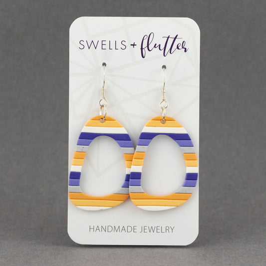 Sunset Stripe Drop Earrings