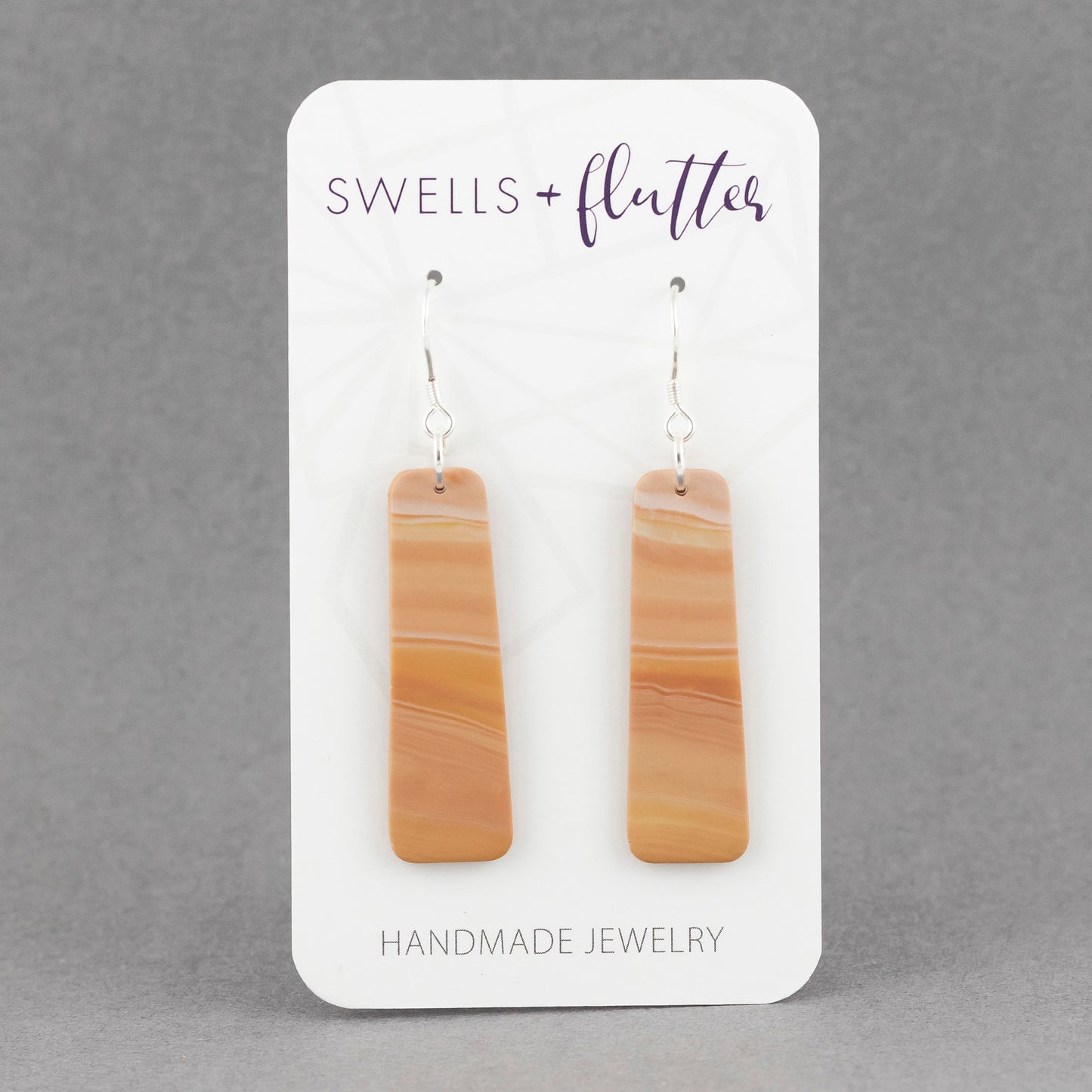 Long Bar Drop Earrings • Desert Sand