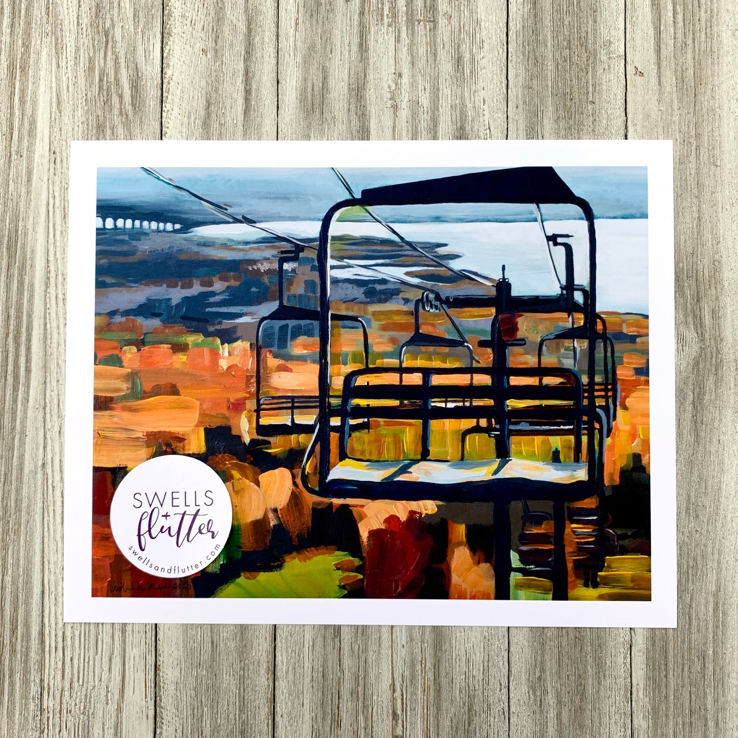 "Fall Chairlift” – Art Print
