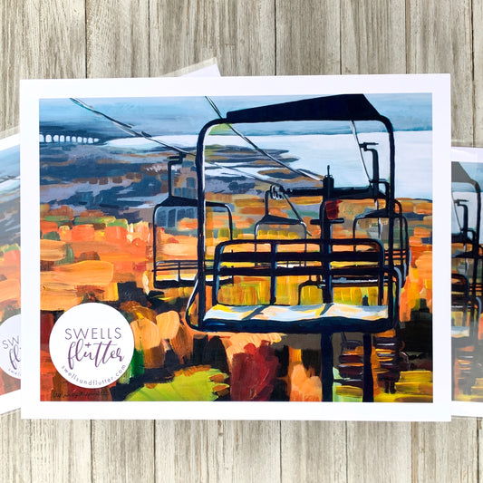 "Fall Chairlift” – Art Print