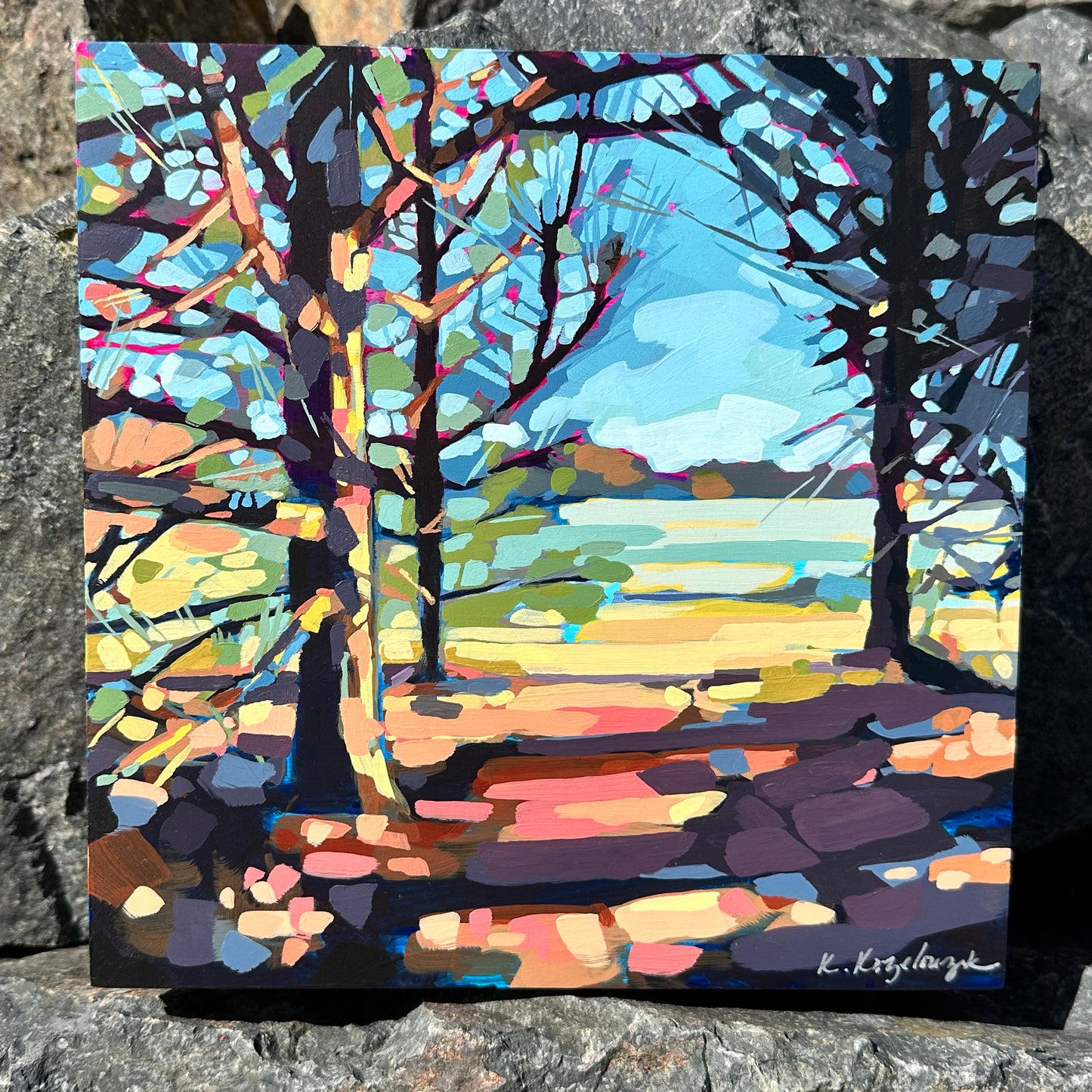 Beyond the Treeline | Original Acrylic Painting