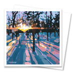 Load image into Gallery viewer, “Snowy Sunset” – Notecard
