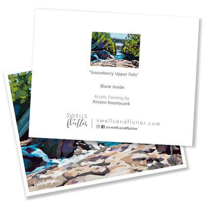 “Gooseberry Upper Falls” – Notecard