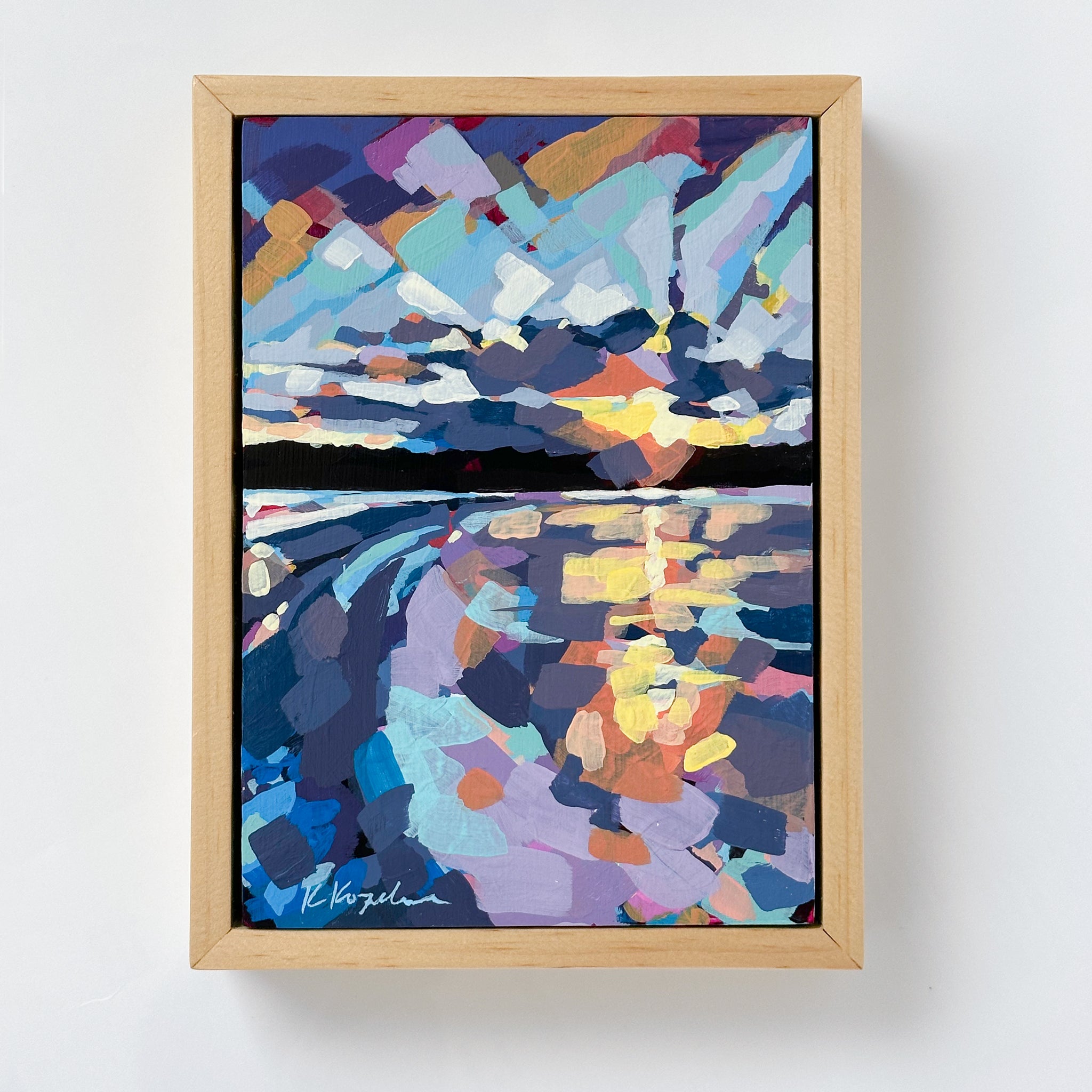 “Lake Sunset" – (Original) Acrylic