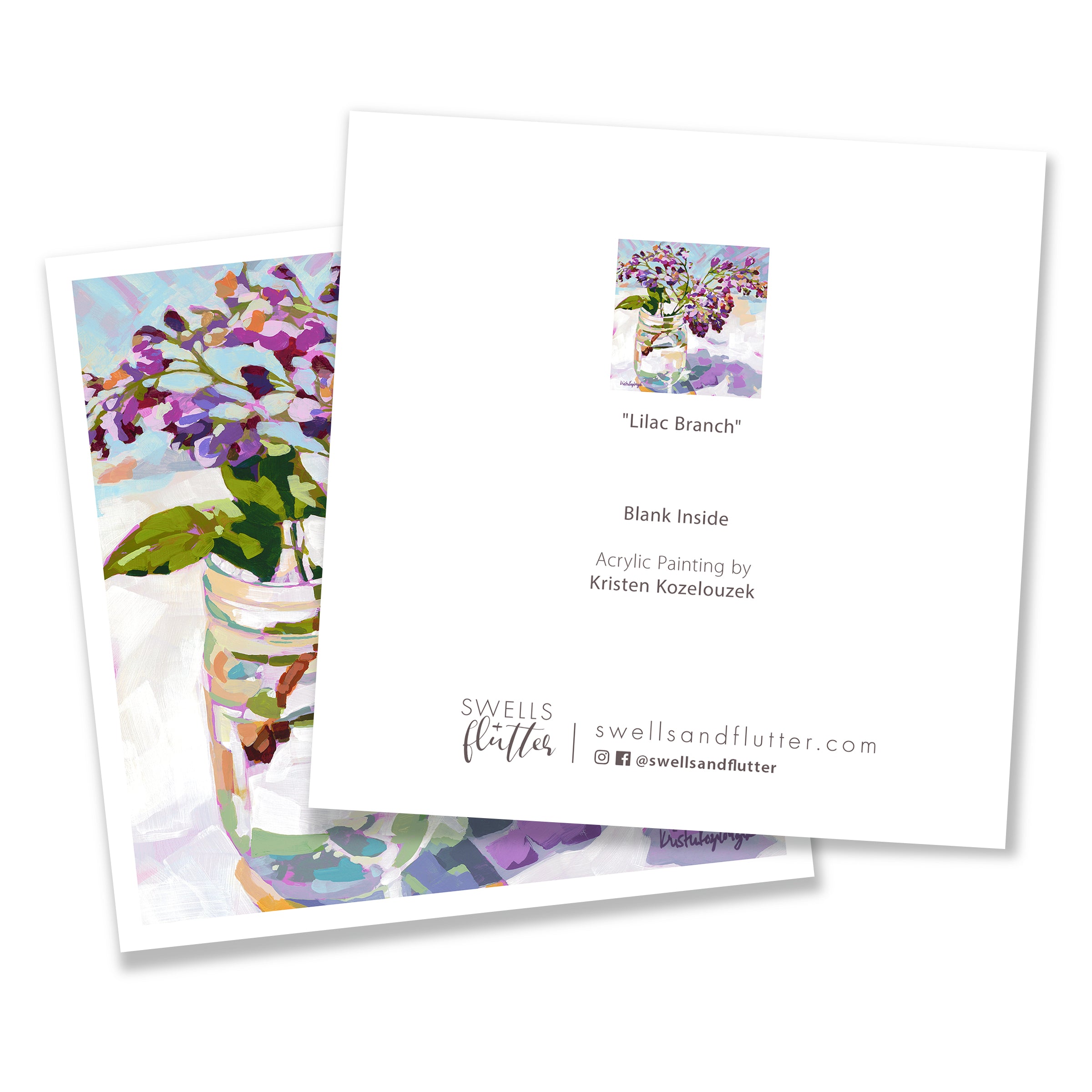 “Lilac Branch” – Notecard