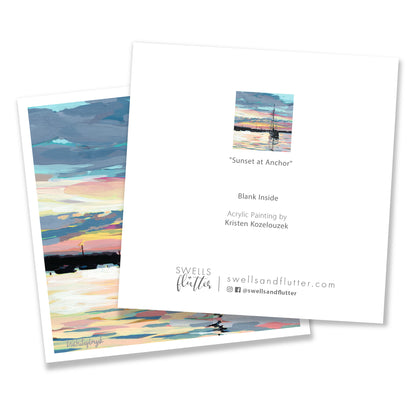 “Sunset at Anchor” – Notecard