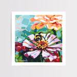 Load image into Gallery viewer, “Zinnia Bee” – Art Print
