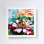 Load image into Gallery viewer, “Zinnia Bee” – Art Print
