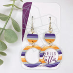Load image into Gallery viewer, Double Drop Sunset Stripe Earrings
