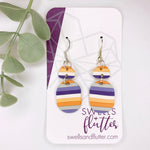 Load image into Gallery viewer, Double Drop Sunset Stripe Earrings
